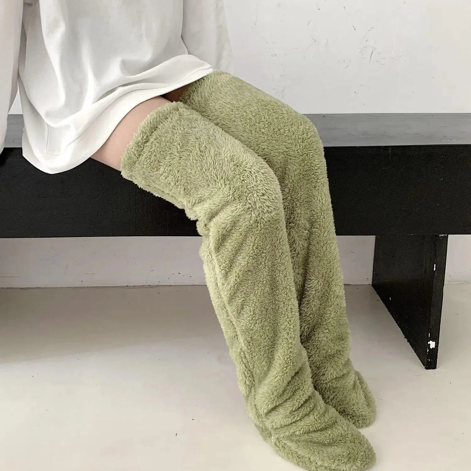 Introducing Our Cool Knee High Fuzzy Long Socks