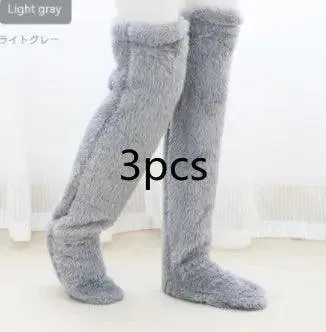 Introducing Our Cool Knee High Fuzzy Long Socks