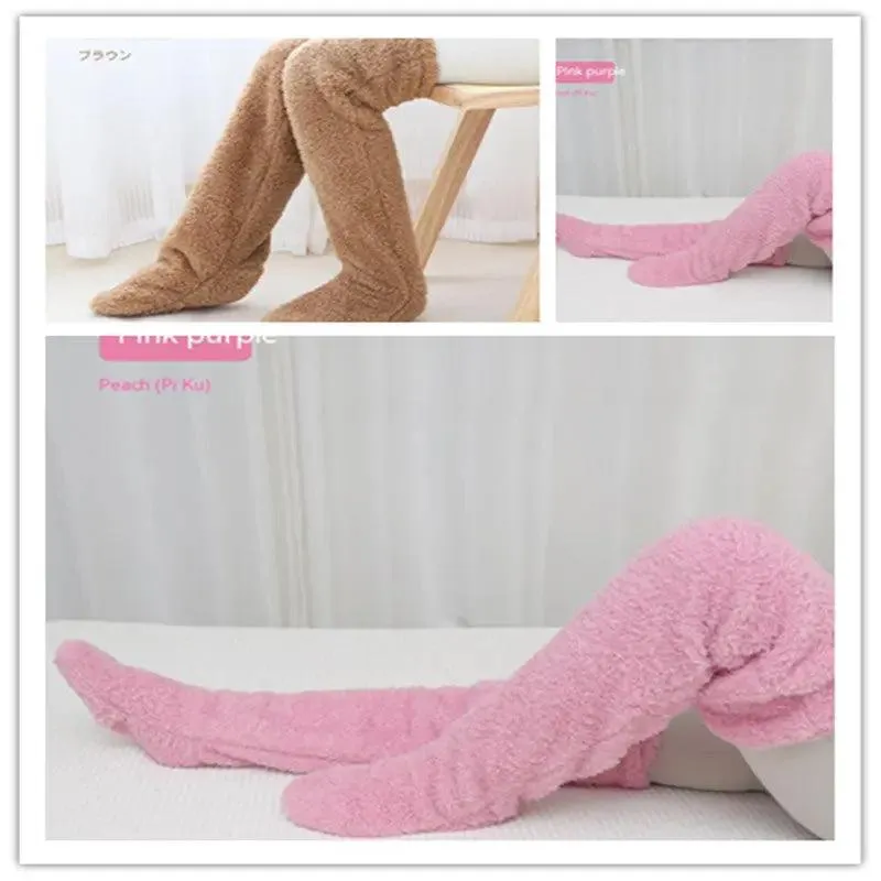 Introducing Our Cool Knee High Fuzzy Long Socks