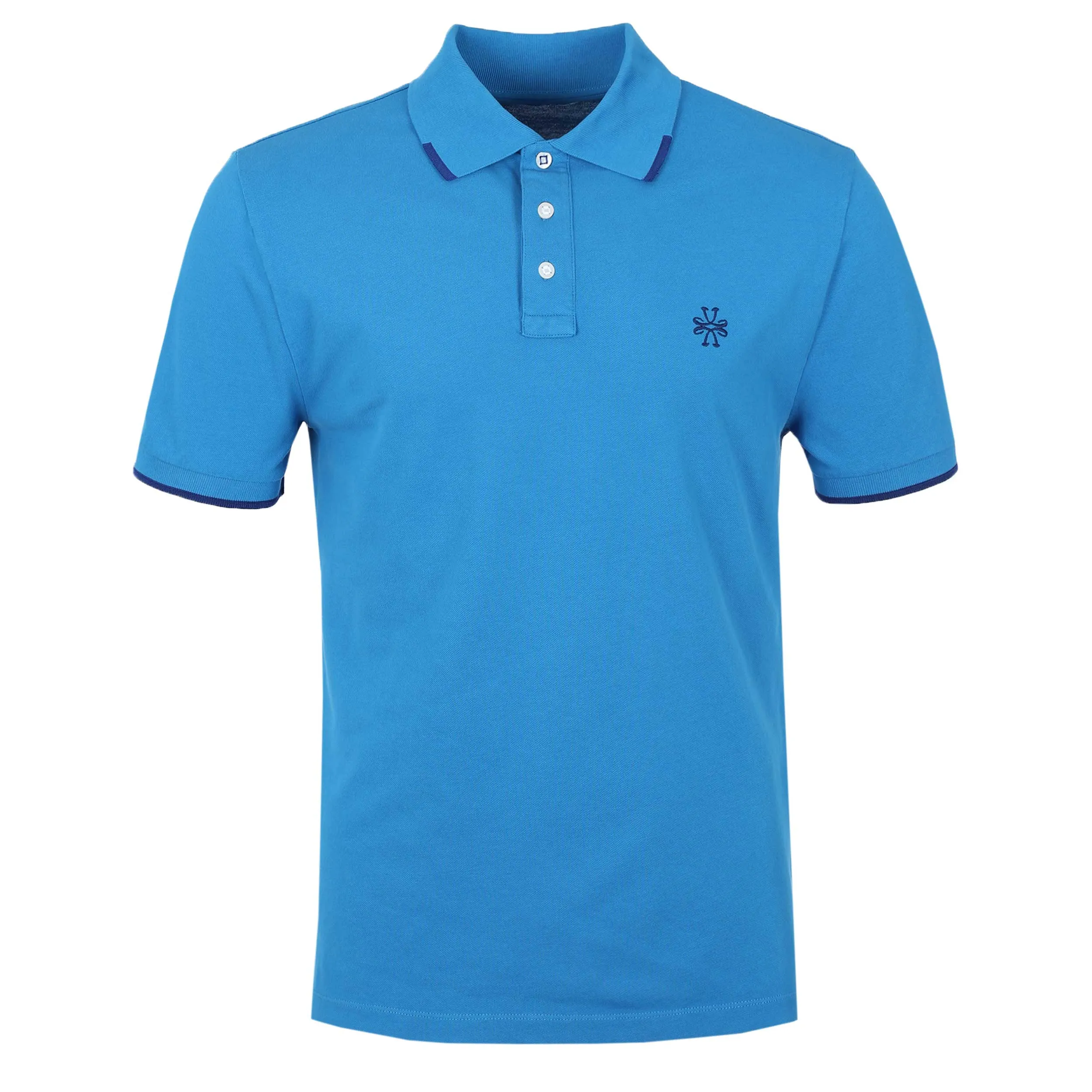 Jacob Cohen Tipped Polo Shirt in Blue