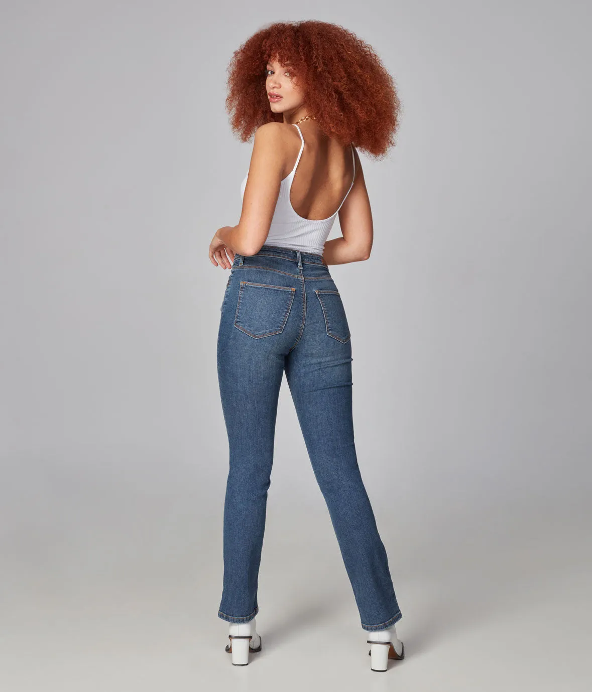 KATE-RCB1 - High Rise Straight Jeans