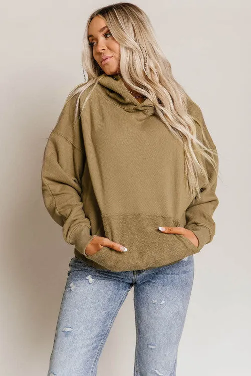 Khaki Kangaroo Boyfriend Hoodie