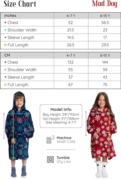 Kids Blue Sherpa Hooded Wearable Blanket - The Ultimate Cozy Companion