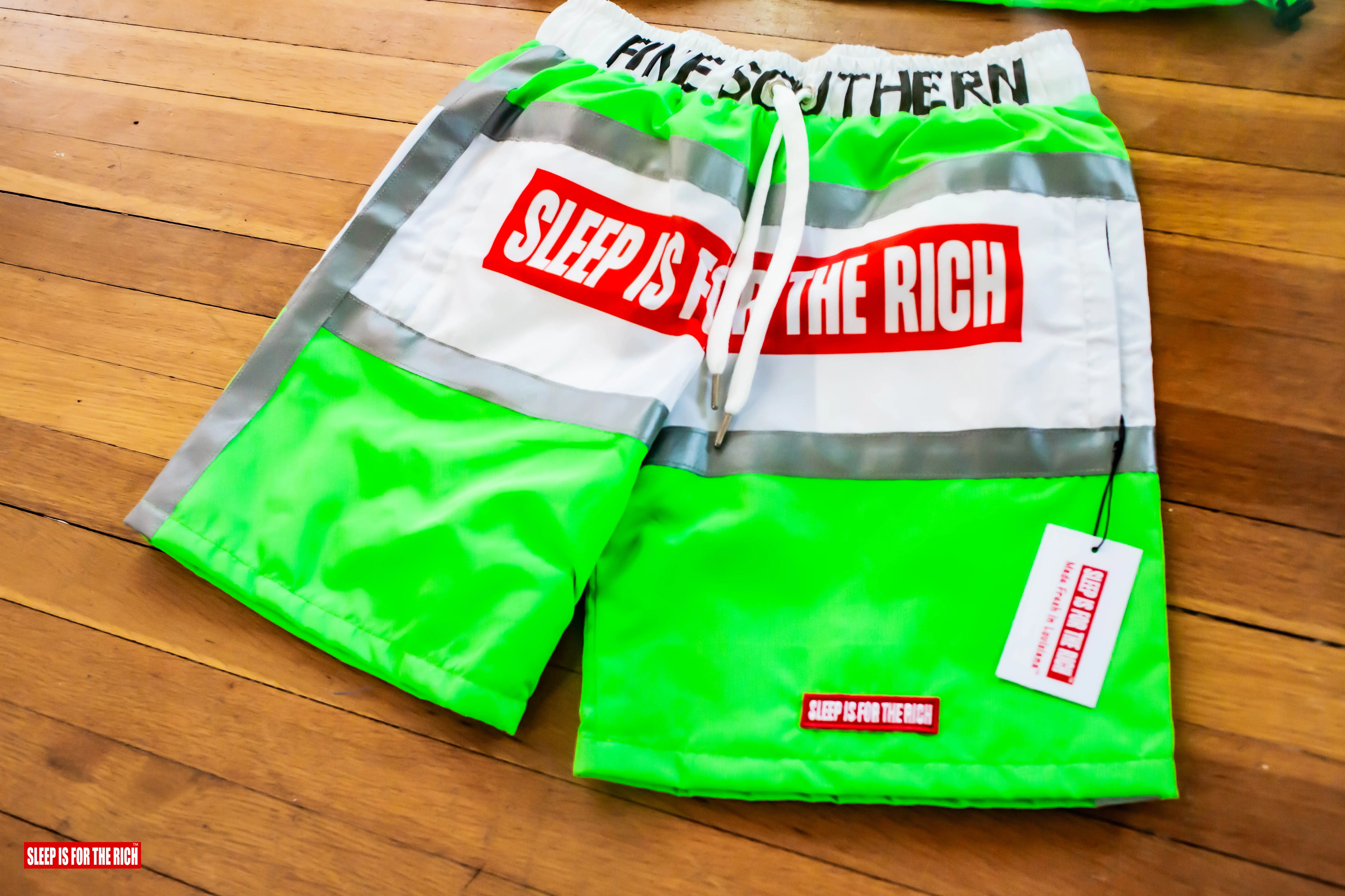 (LIME) 3M REFLECTIVE WINDBREAKER SHORT SETS