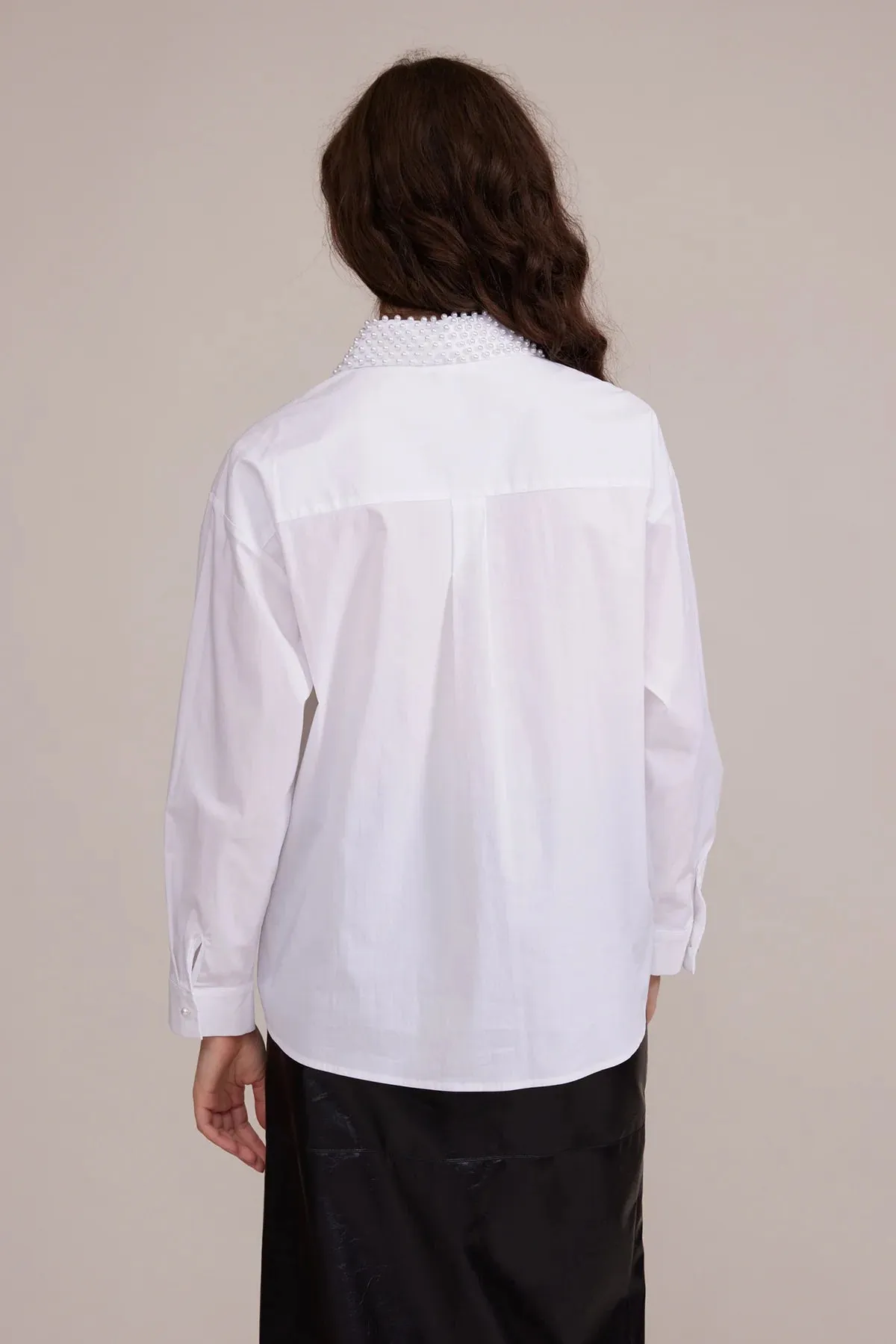 Lucy Paris Torin Pearl Button Down Shirt