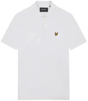 Lyle and Scott Mens Plain Polo Shirt White