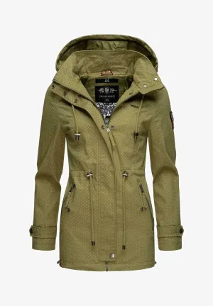 Marikoo parka with zip, green