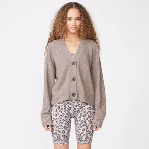 Marled Oversized Cardigan, Sesame