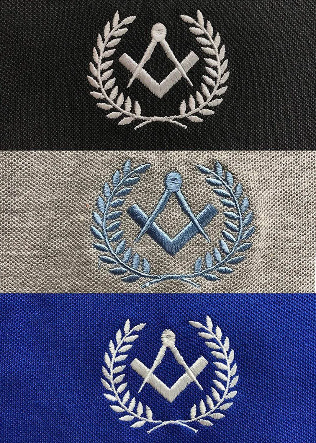 Master Mason Blue Lodge Polo Shirt - Black, Grey, Blue