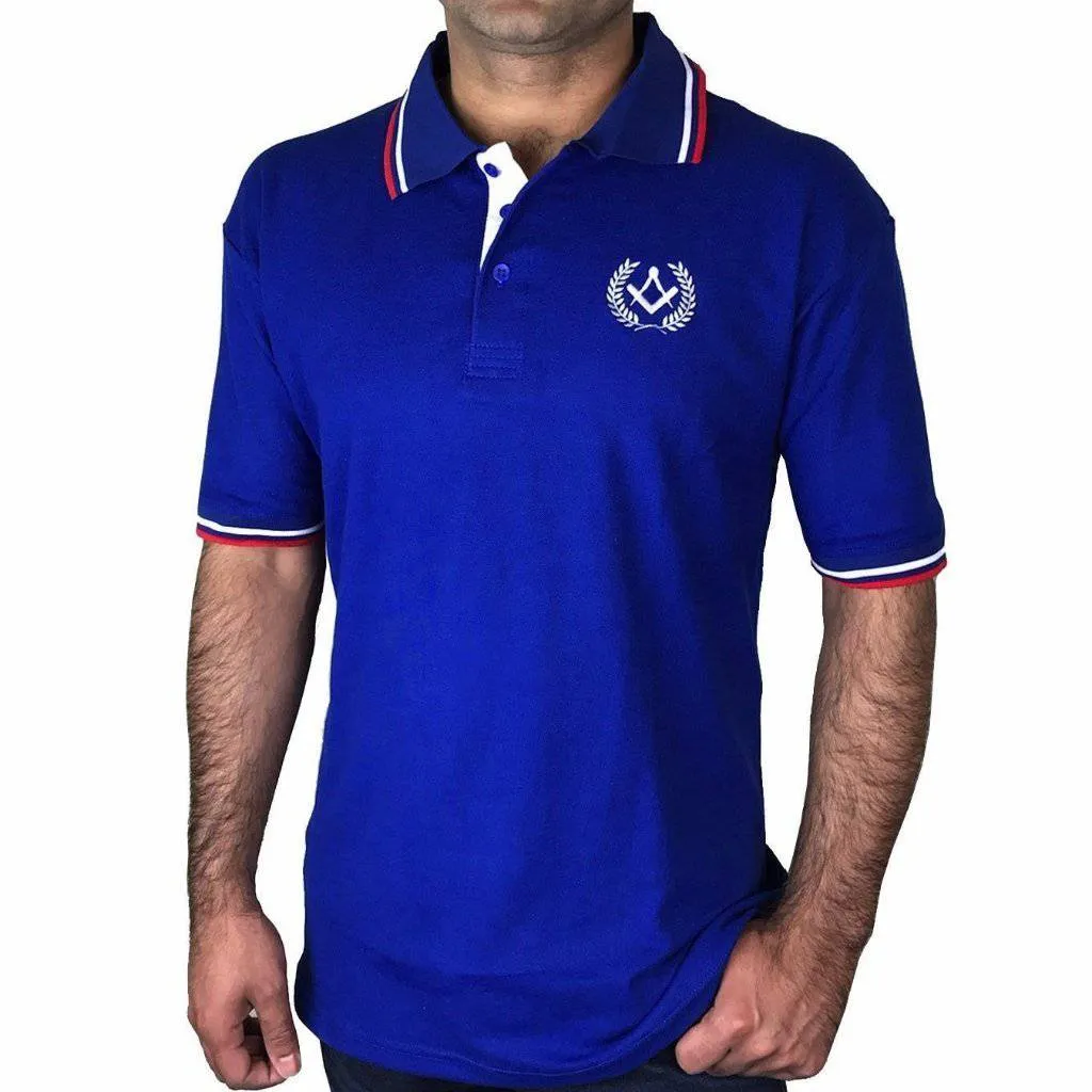 Master Mason Blue Lodge Polo Shirt - Black, Grey, Blue