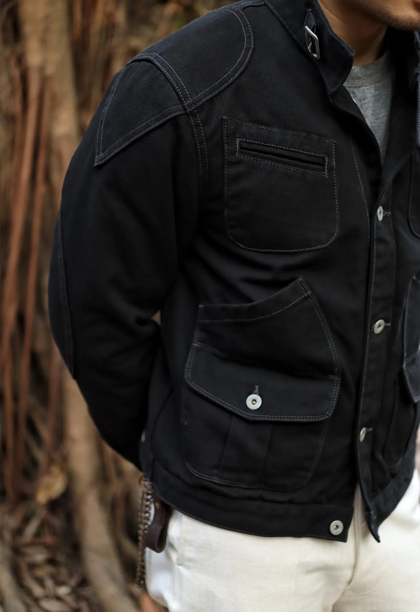 Men's Canvas Moto Jacket