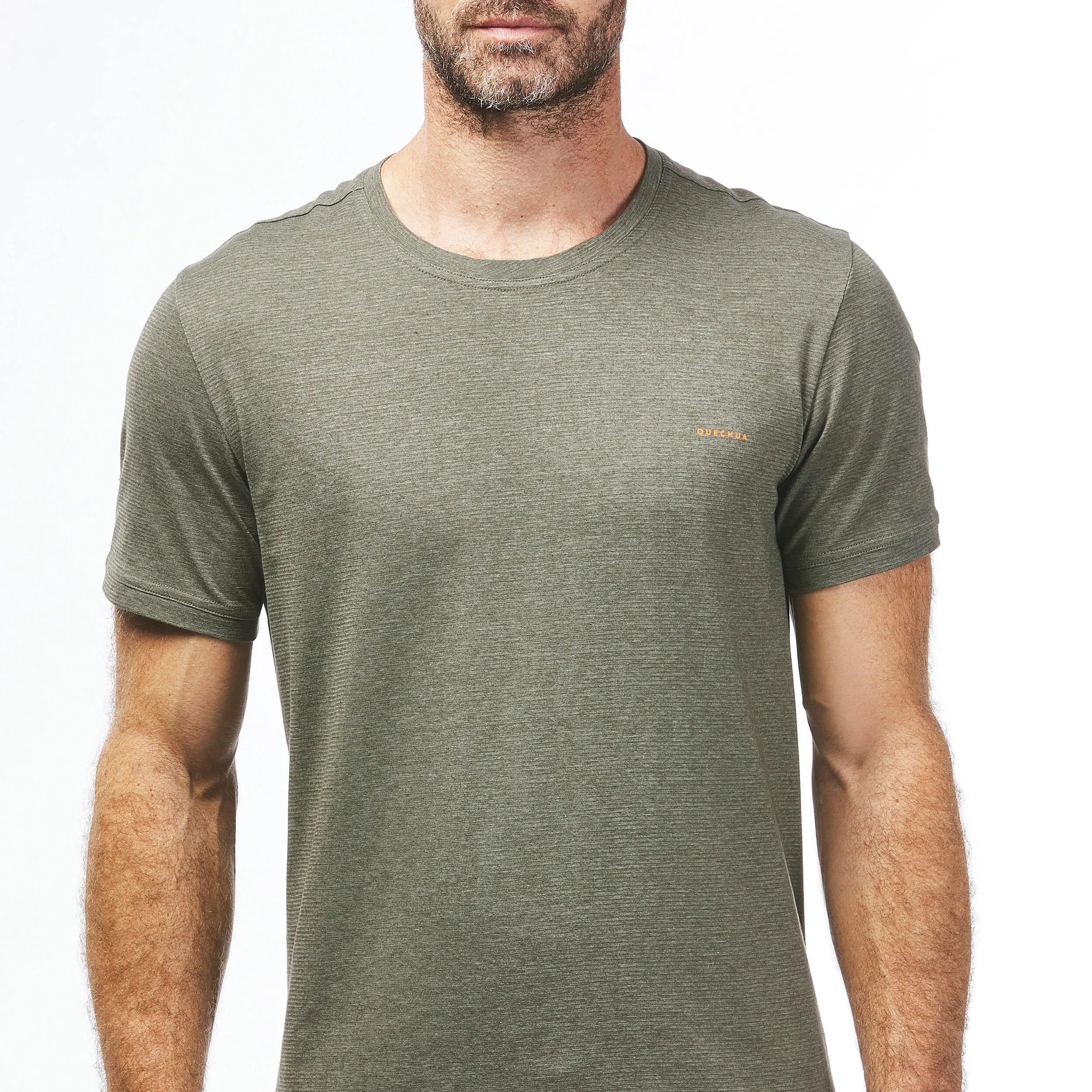 Men's hiking T-shirt Quechua NH500 Fresh, khaki