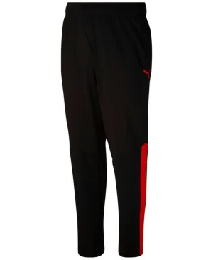 Men's Puma Contrast Panel Sweatpants, black-red