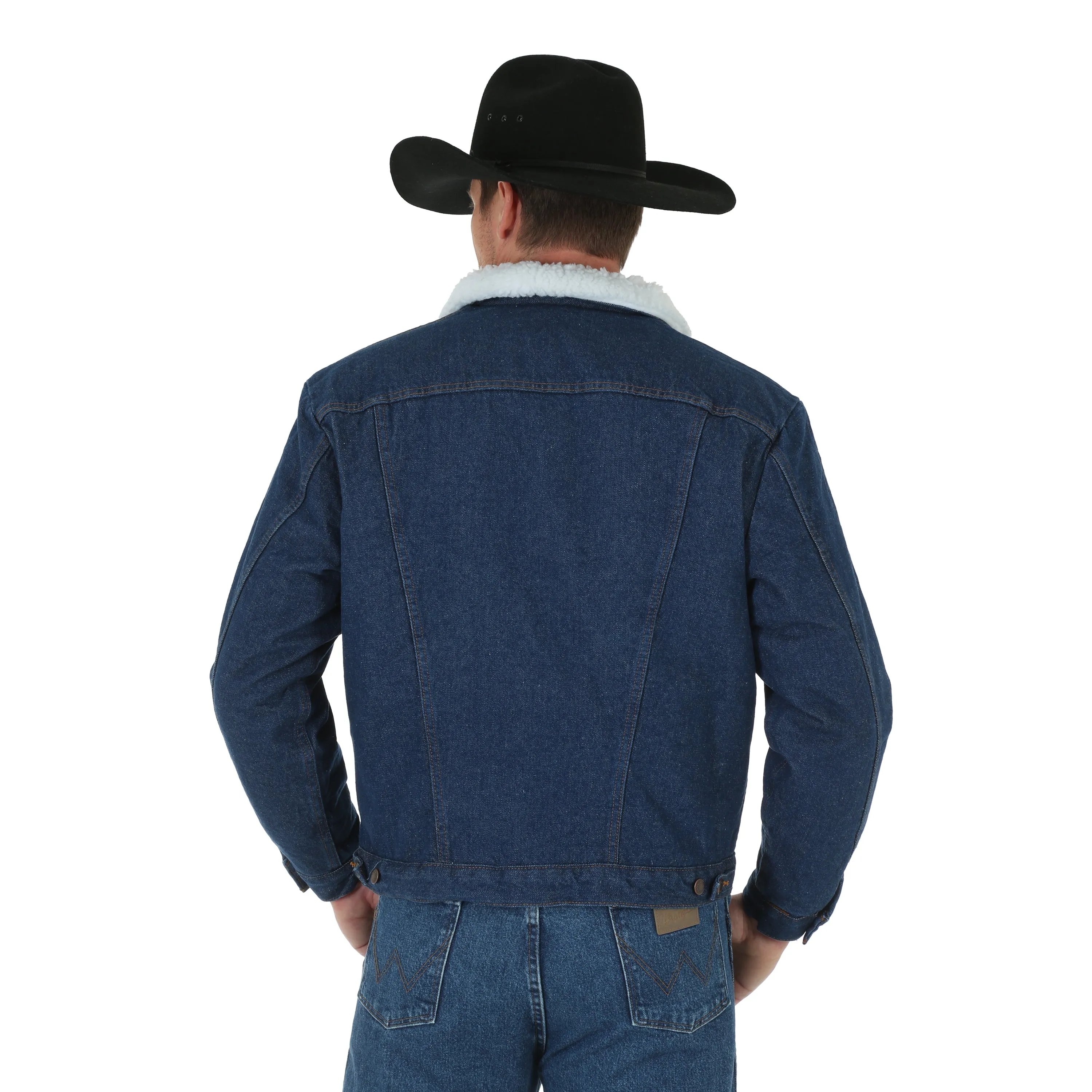 Men's Wrangler Western Sherpa Lined Denim Jacket - 74255PW