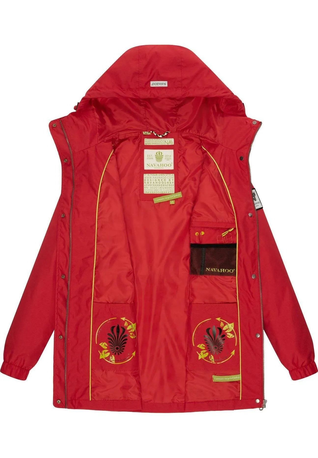 Navahoo Tie Waist Parka, Red