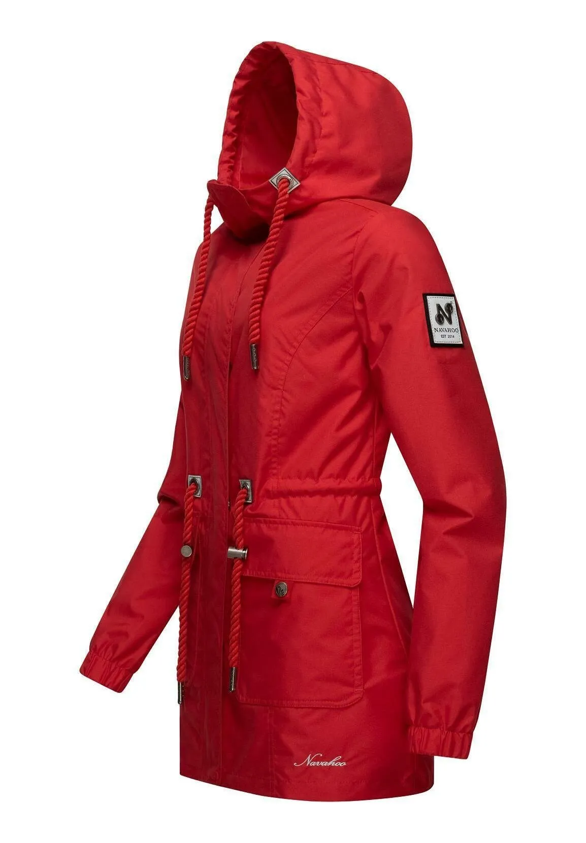 Navahoo Tie Waist Parka, Red