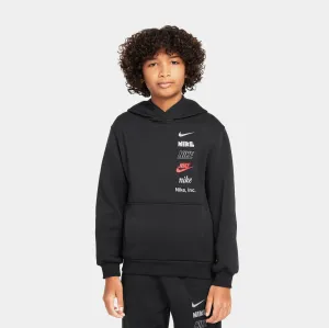 NSW Stacked Logo Pullover Mens Hoodie (Black/Red)