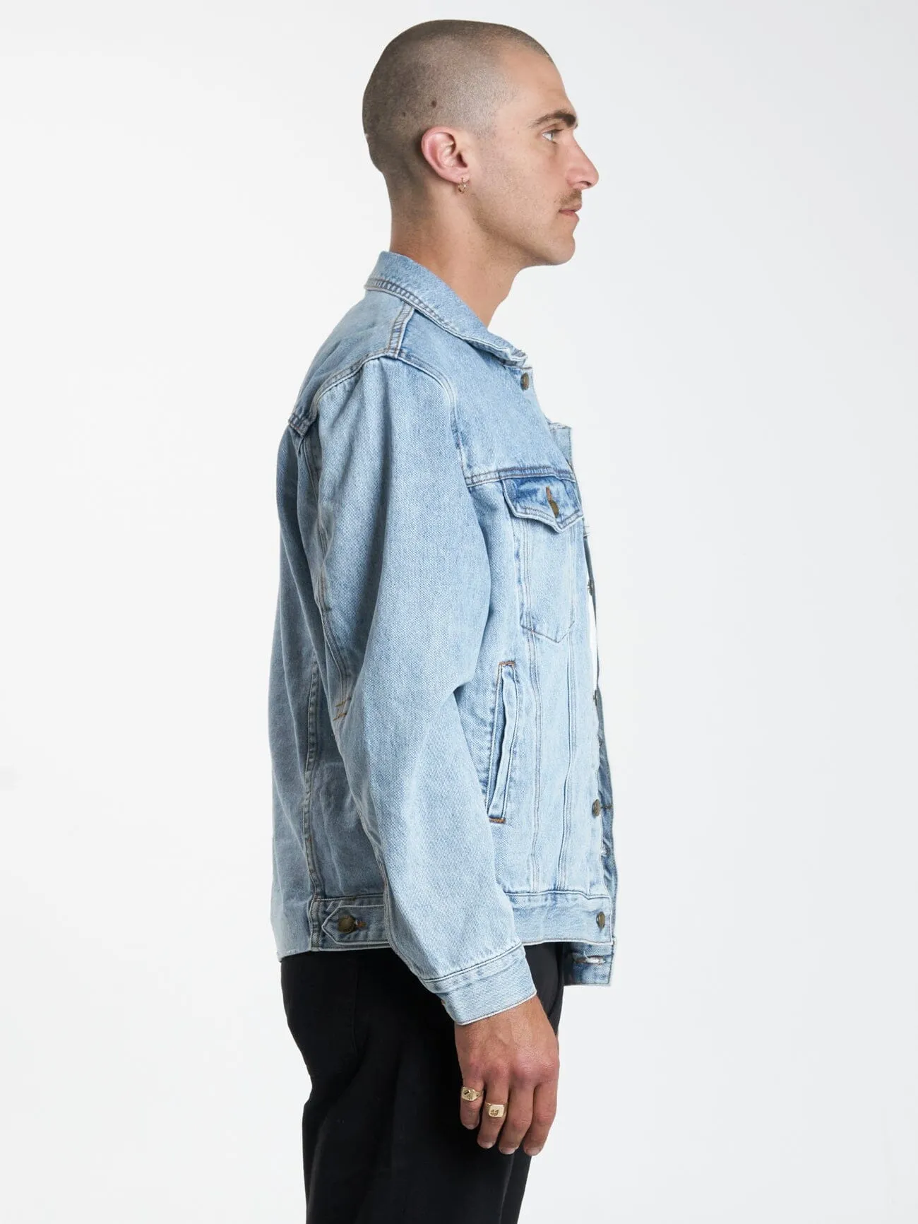 Oversized Wanderer Denim Jacket - Endless Blue