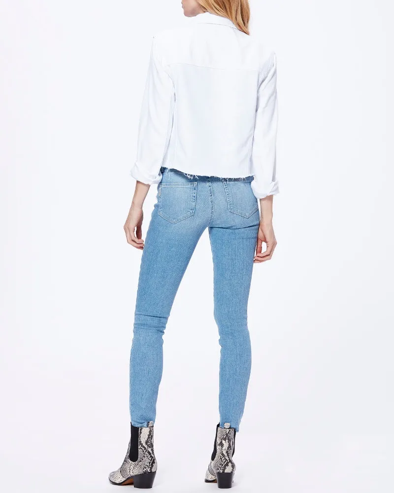 Paige - Relaxed Vivienne Jacket w/ Raw Hem in Crisp White