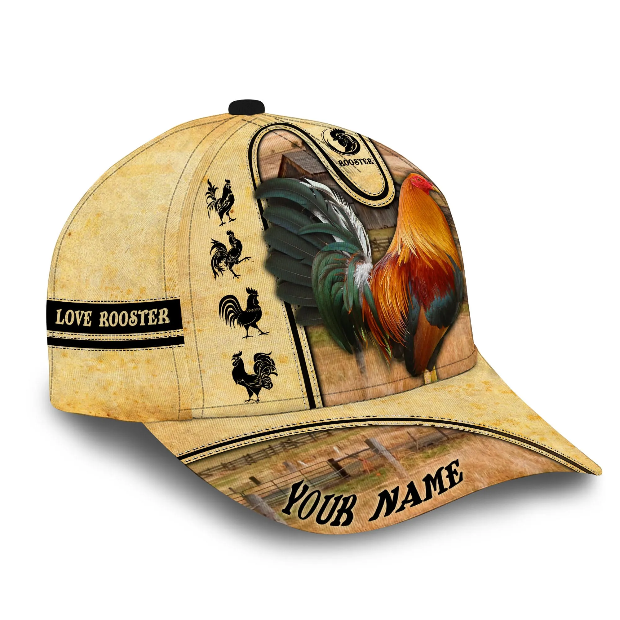 Personalized 3D Full Print The Coolest Love Rooster Cap, Rooster Hats For Chicken Lovers