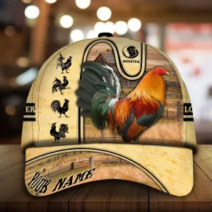 Personalized 3D Full Print The Coolest Love Rooster Cap, Rooster Hats For Chicken Lovers