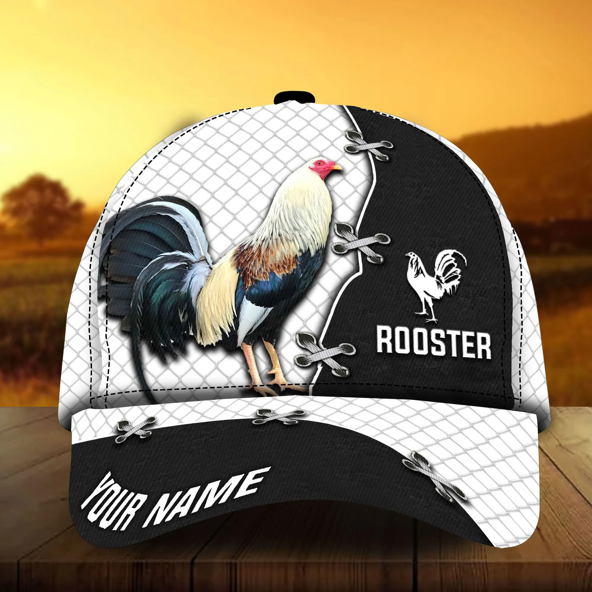 Personalized 3D Full Printed Cap Hat For Rooster Lover, Premium Rooster 3D Cap Hat Multicolor, Cap With Chicken