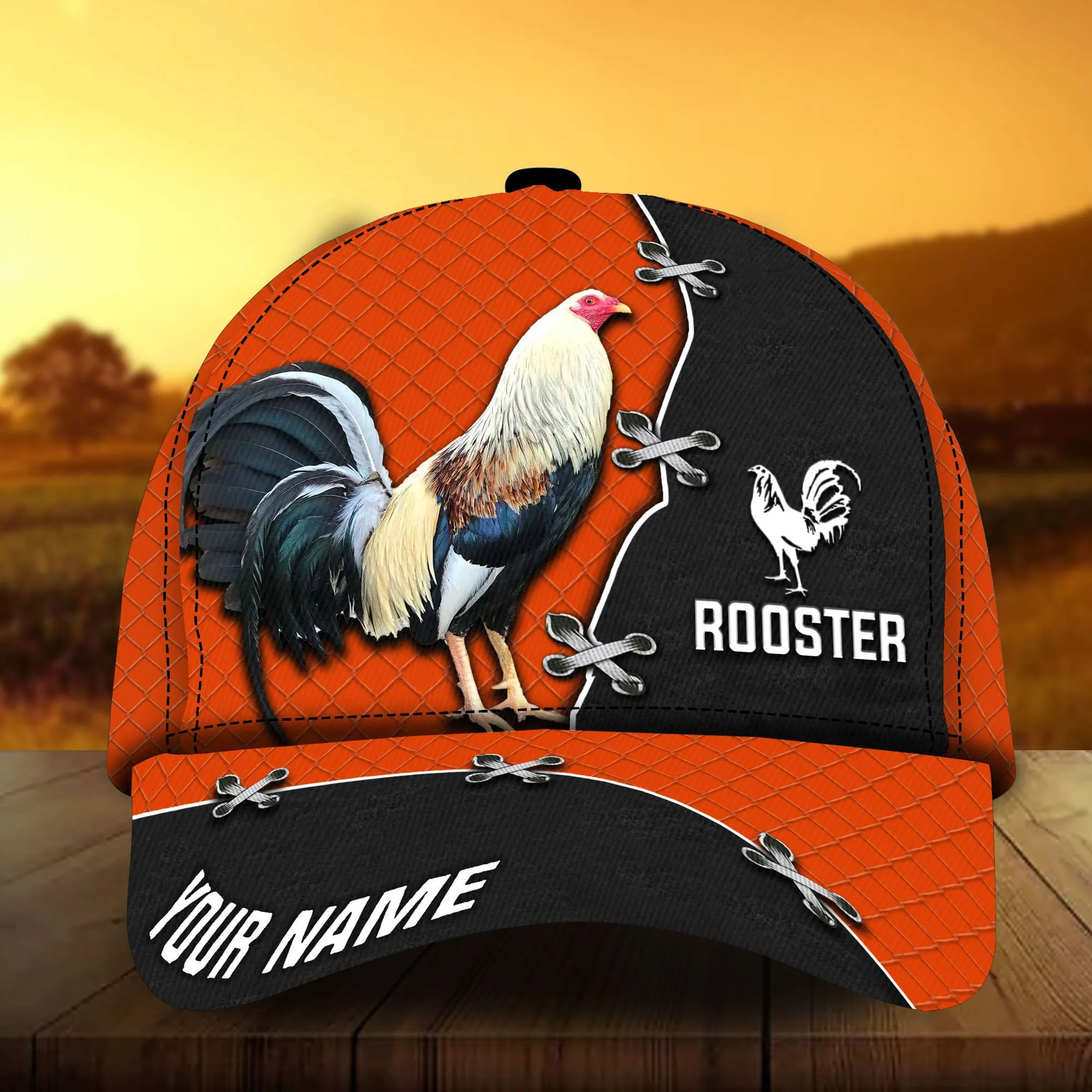 Personalized 3D Full Printed Cap Hat For Rooster Lover, Premium Rooster 3D Cap Hat Multicolor, Cap With Chicken