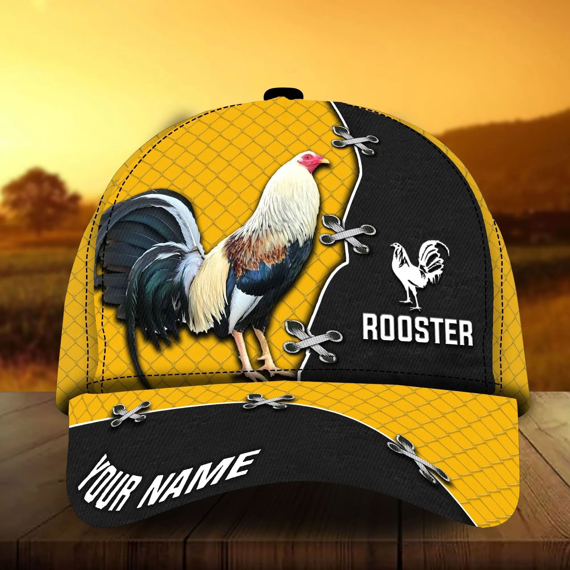 Personalized 3D Full Printed Cap Hat For Rooster Lover, Premium Rooster 3D Cap Hat Multicolor, Cap With Chicken