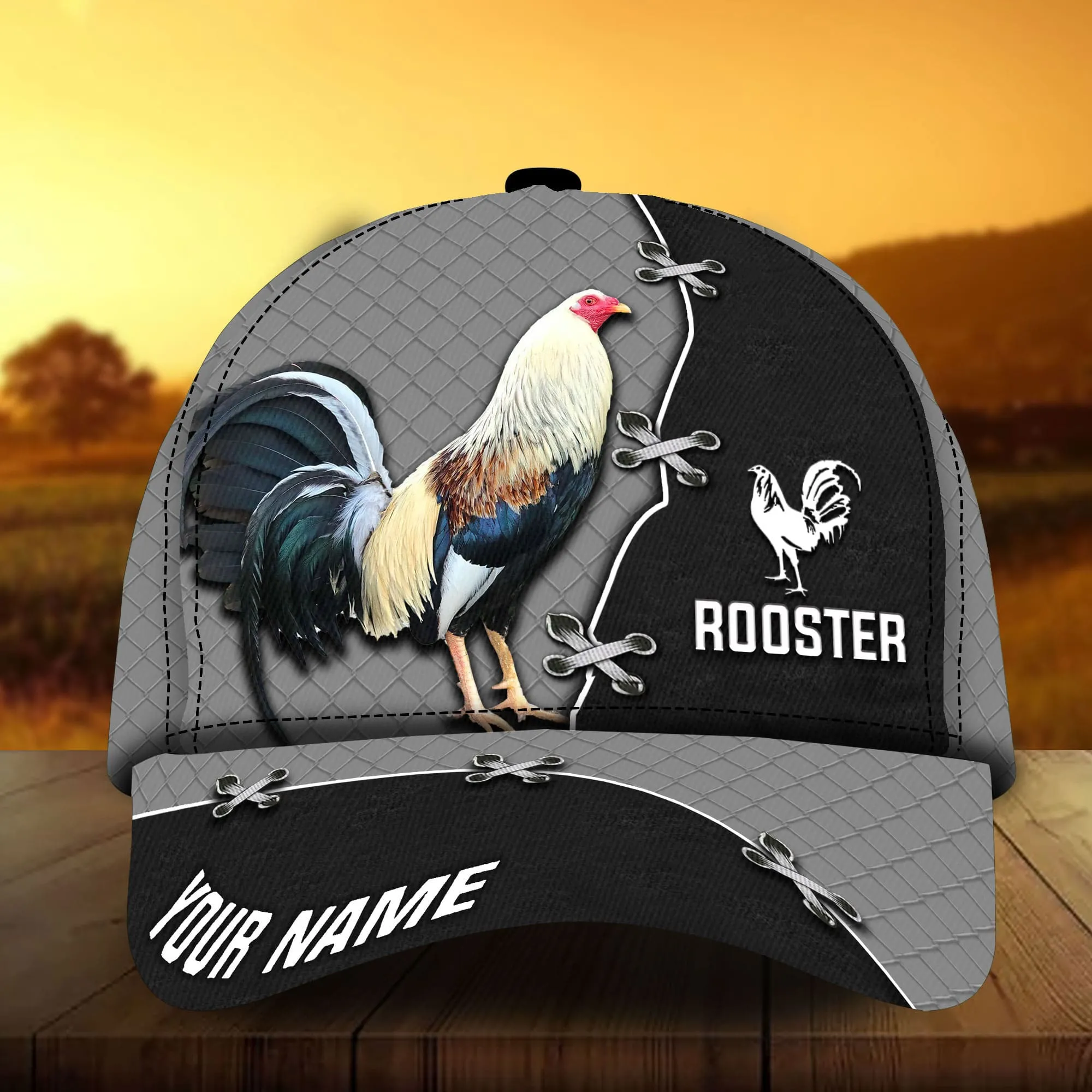 Personalized 3D Full Printed Cap Hat For Rooster Lover, Premium Rooster 3D Cap Hat Multicolor, Cap With Chicken