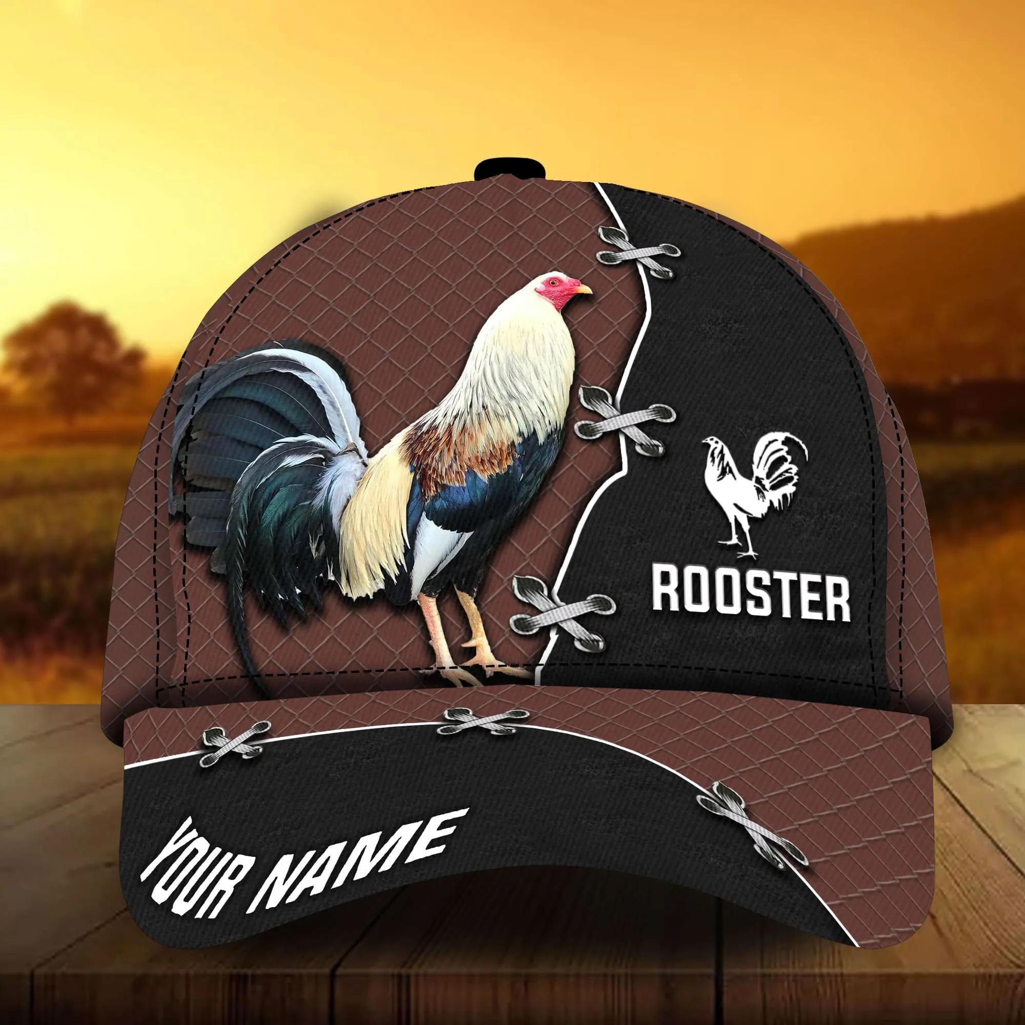 Personalized 3D Full Printed Cap Hat For Rooster Lover, Premium Rooster 3D Cap Hat Multicolor, Cap With Chicken