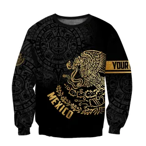 Personalized Mexico Aztec Calendar Gold Sweatshirt Hoodie Christmas Shirt Gift