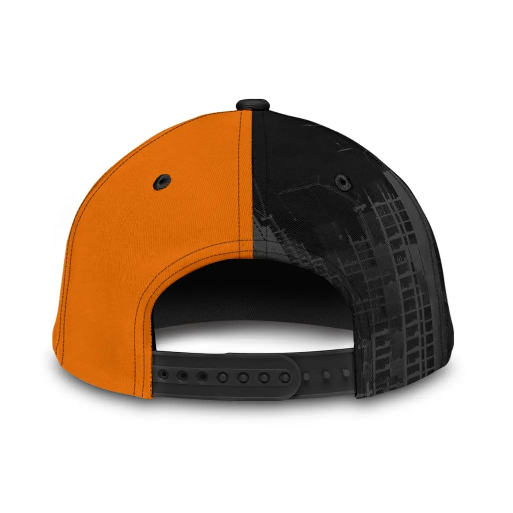 Personalized With Name Concrete Finisher Orange Mixer Classic Cap Hat, Baseball Cap Hat For Concreter Man