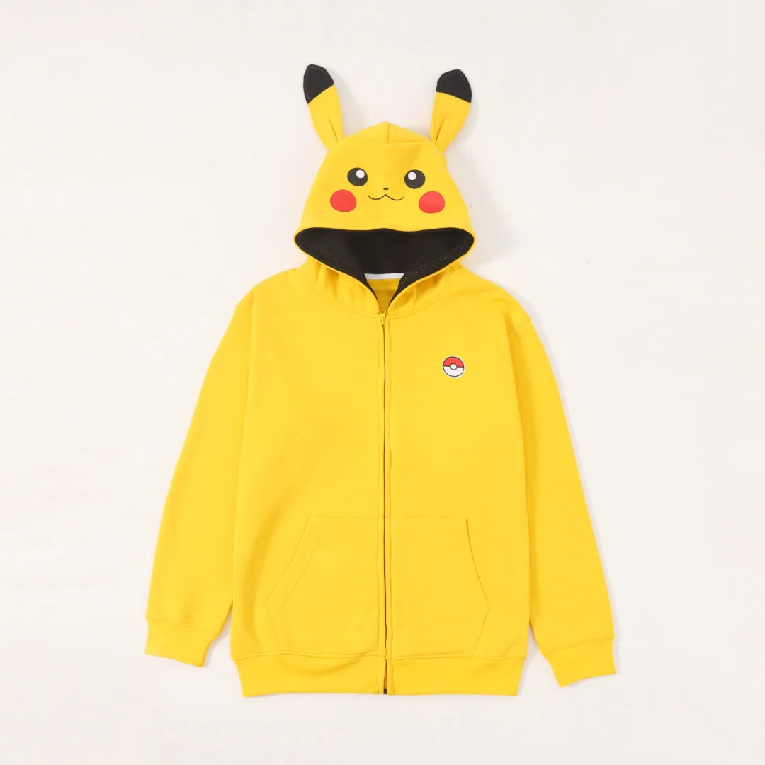 Pokemon Pikachu Costume Unisex Fleece Zipper