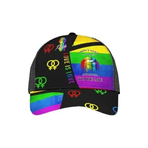 Pride Cap For Her, Lesbian Cap I Don't Need Anyone's Approval To Be Me Printing Baseball Cap Hat