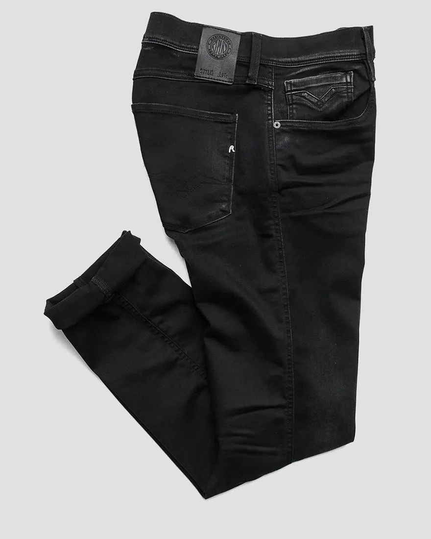 REPLAY M91466106B009 BLACK ANBASS HYPERFLEX JEANS