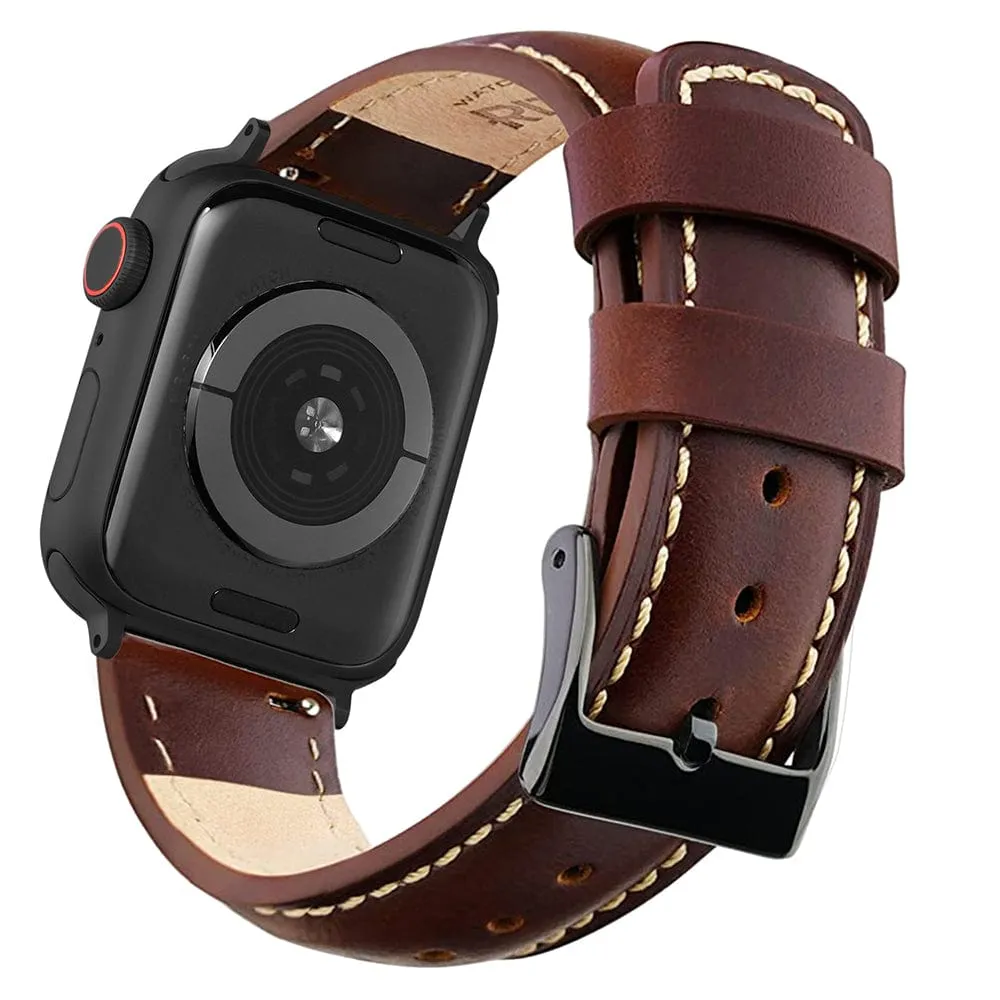 Ritche Coffee Leather iWatch Band in 38, 40, 41, 42, 44, 45 mm