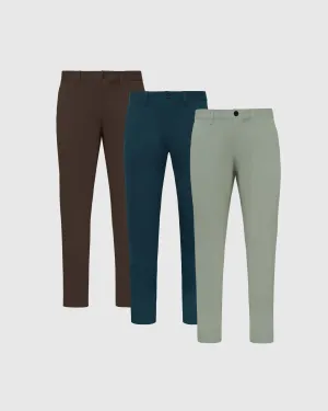 Seasonal Hues Slim Twill Chino Pant 3-Pack