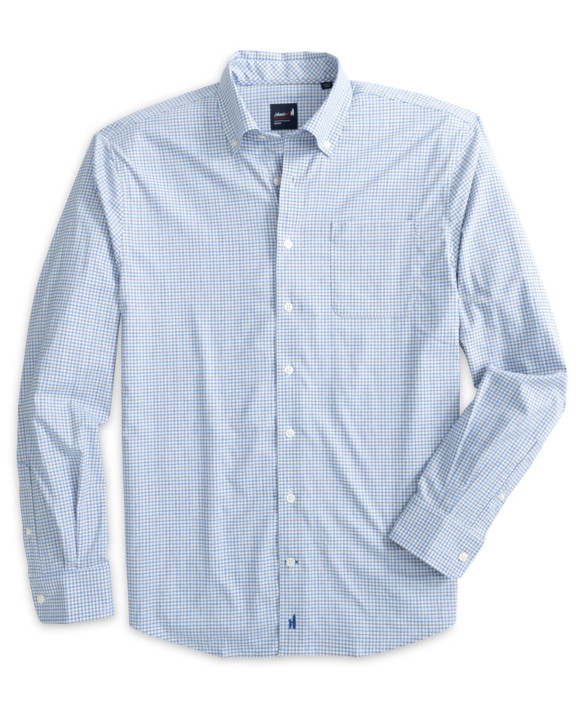 Shay Performance Button Up Shirt - Navy