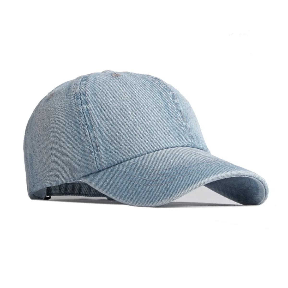 Sidiou Group Casual Street Style 6 Panel Denim Hats Sports Outdoor Sunscreen Cap Lightweight Fashion Baseball Hat For Unisex