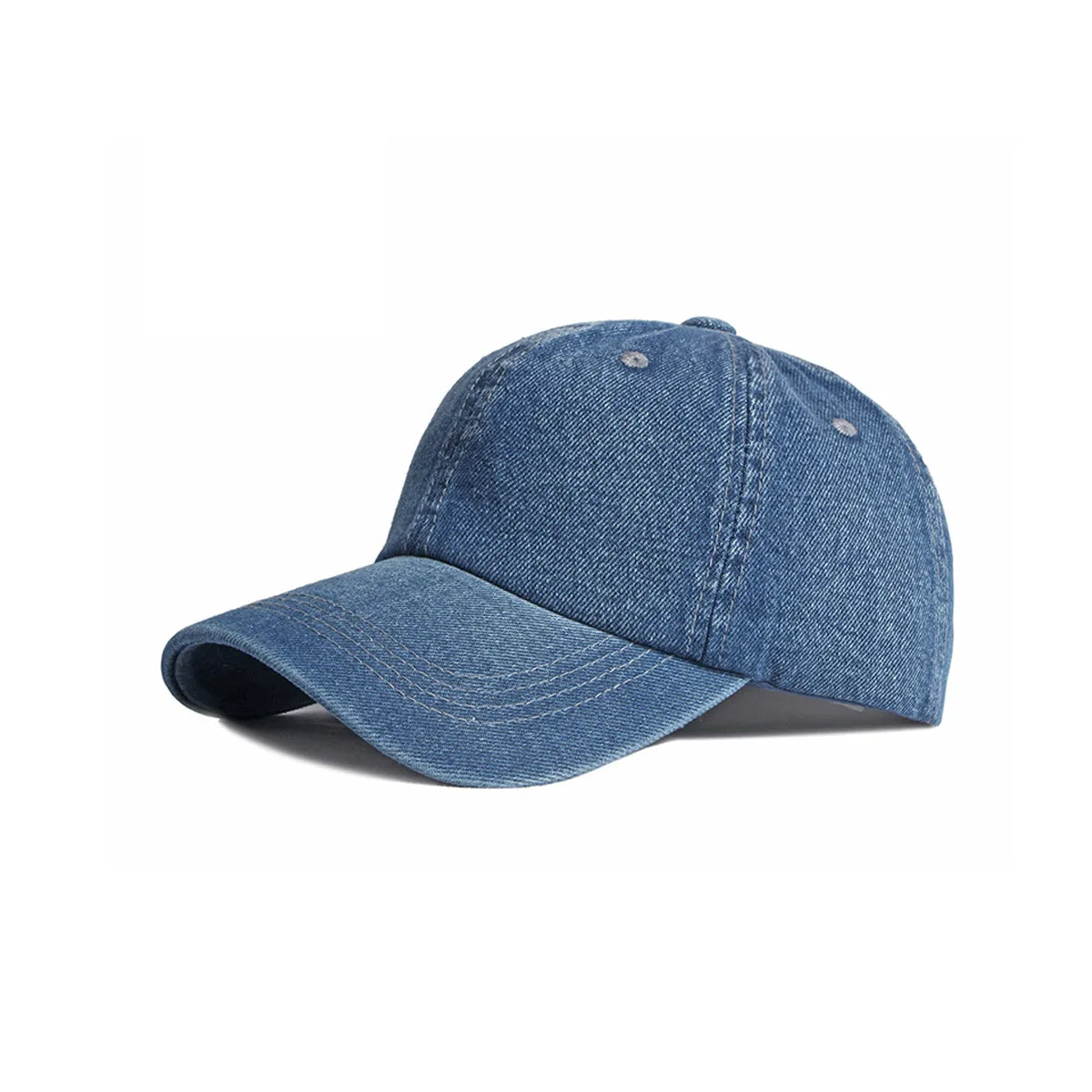 Sidiou Group Casual Street Style 6 Panel Denim Hats Sports Outdoor Sunscreen Cap Lightweight Fashion Baseball Hat For Unisex