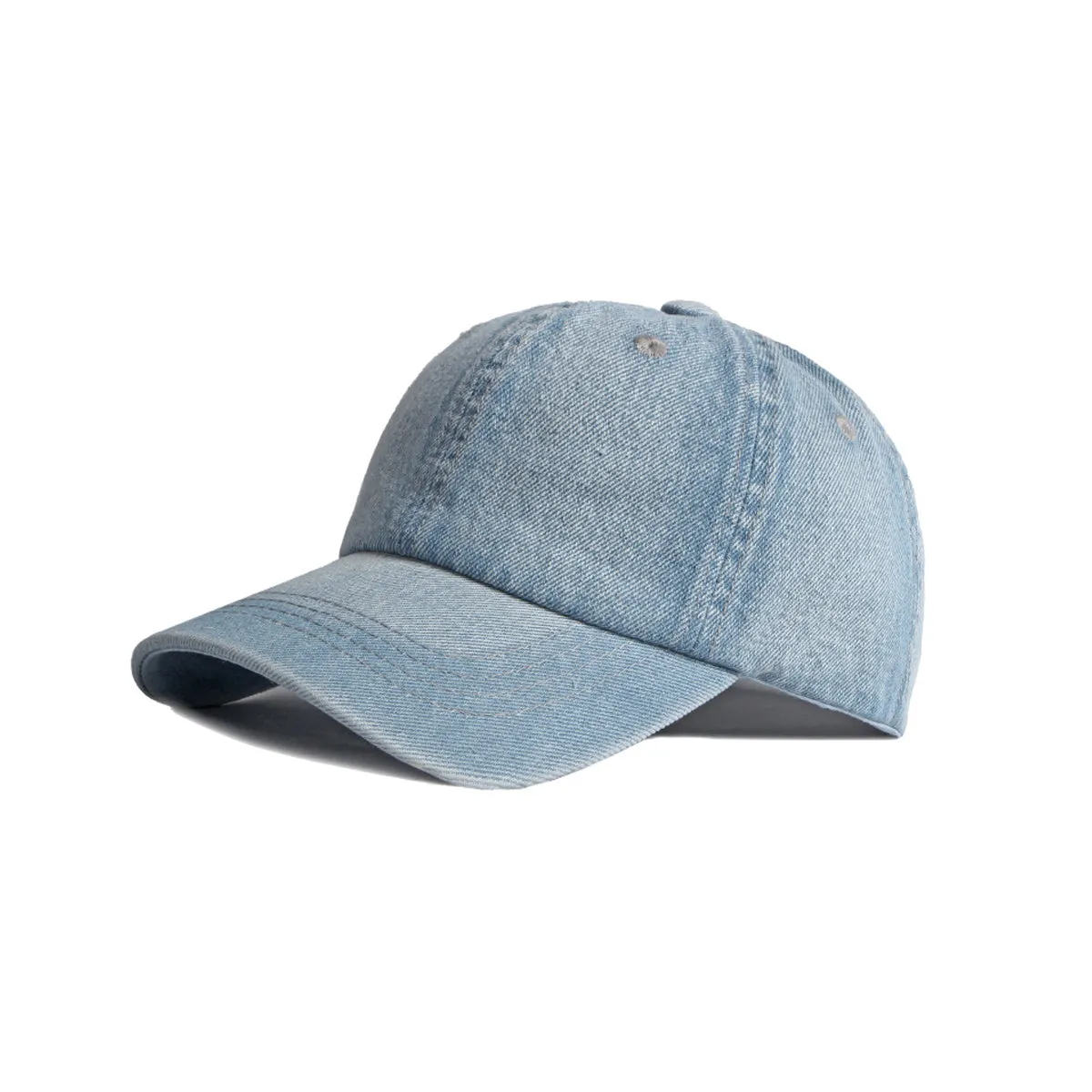 Sidiou Group Casual Street Style 6 Panel Denim Hats Sports Outdoor Sunscreen Cap Lightweight Fashion Baseball Hat For Unisex