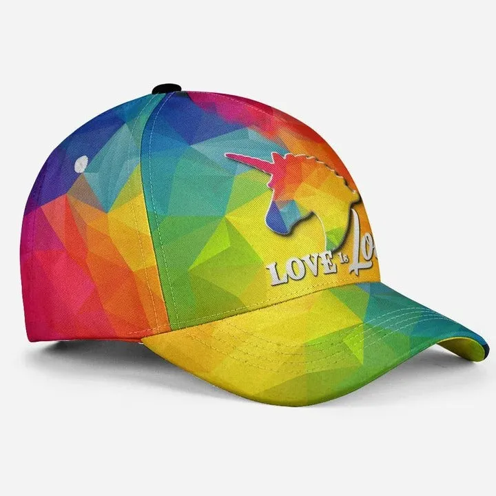 Skull Pride Baseball 3D Cap Show Off Your True Color LGBT Printing Baseball Cap Hat, Gift For Couple Gaymer