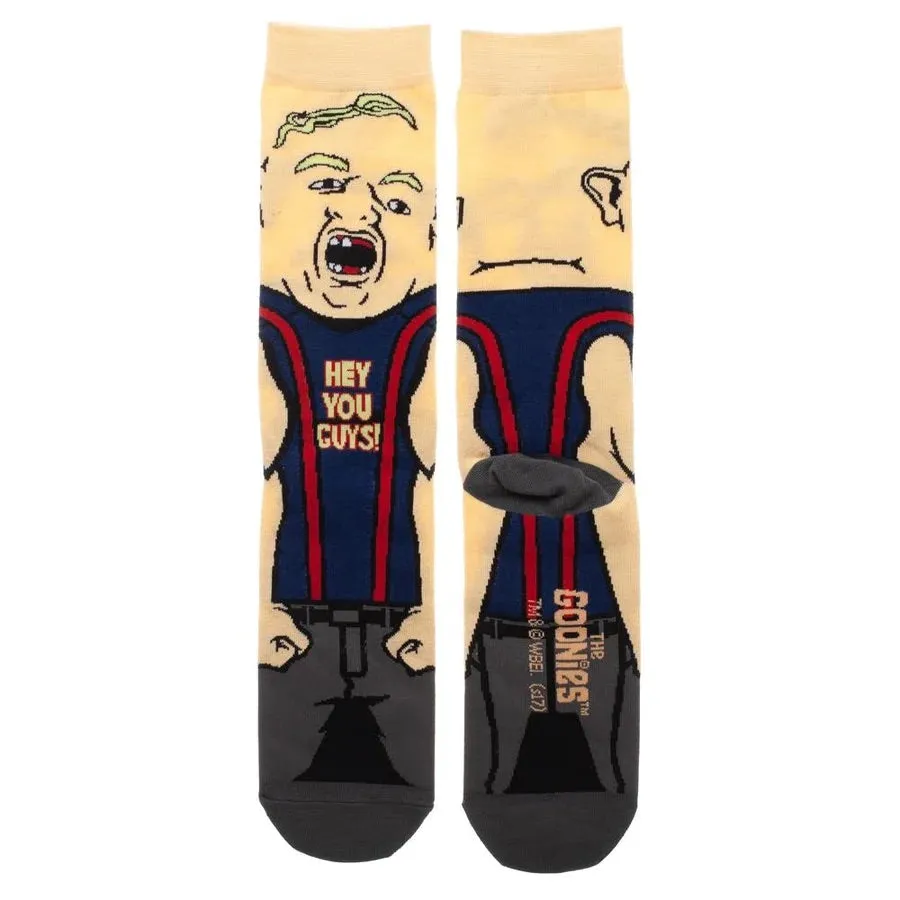 Sloth The Goonies Cartoon Socks, Fun Novelty Unisex 360 Degree Artwork Character Designed Crew Socks