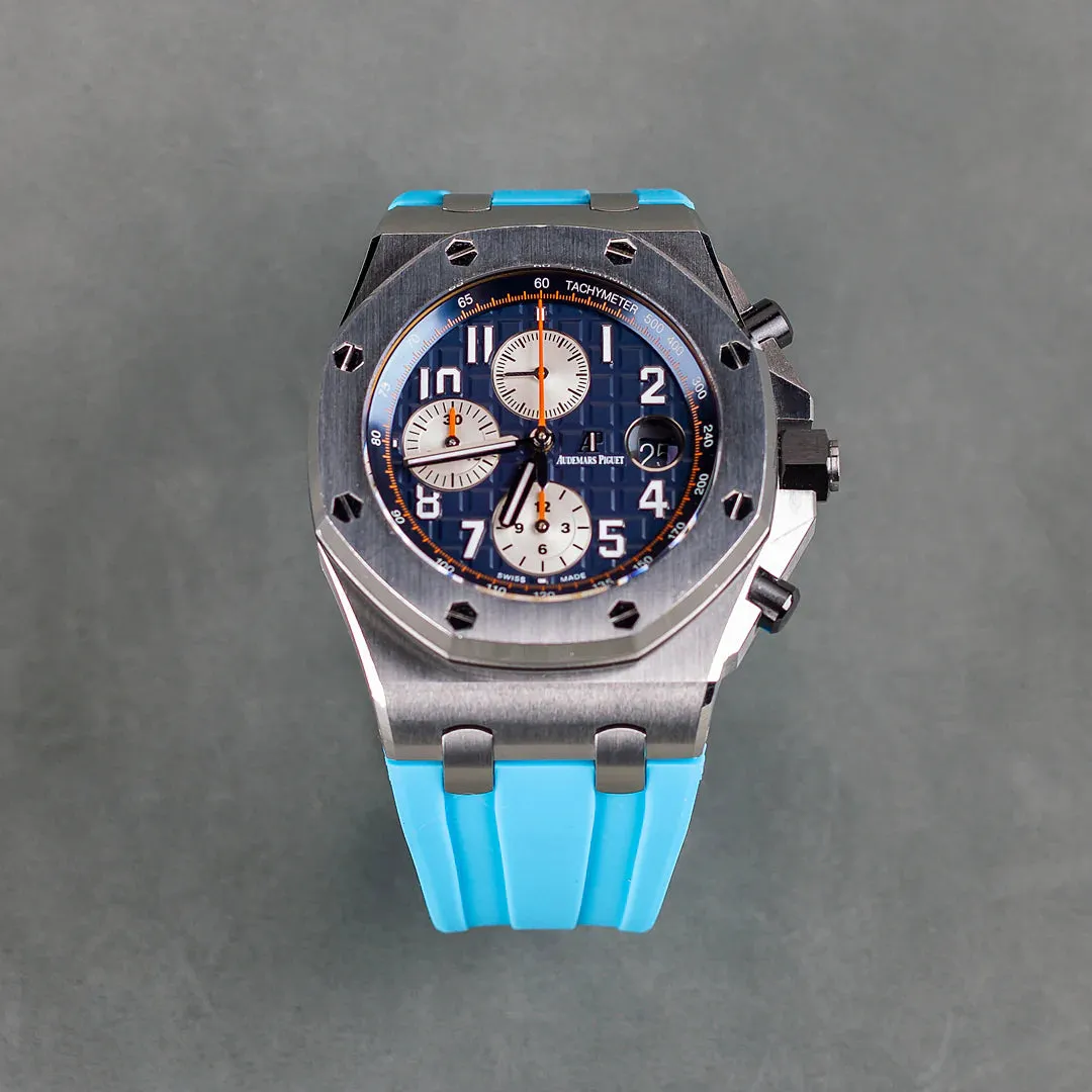 Tempomat Blue Marbella Rubber Strap for AP 42mm