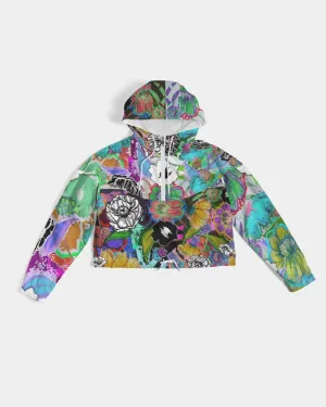 whole LOTTA flowers DOUBLE TAKE Women's Cropped Windbreaker