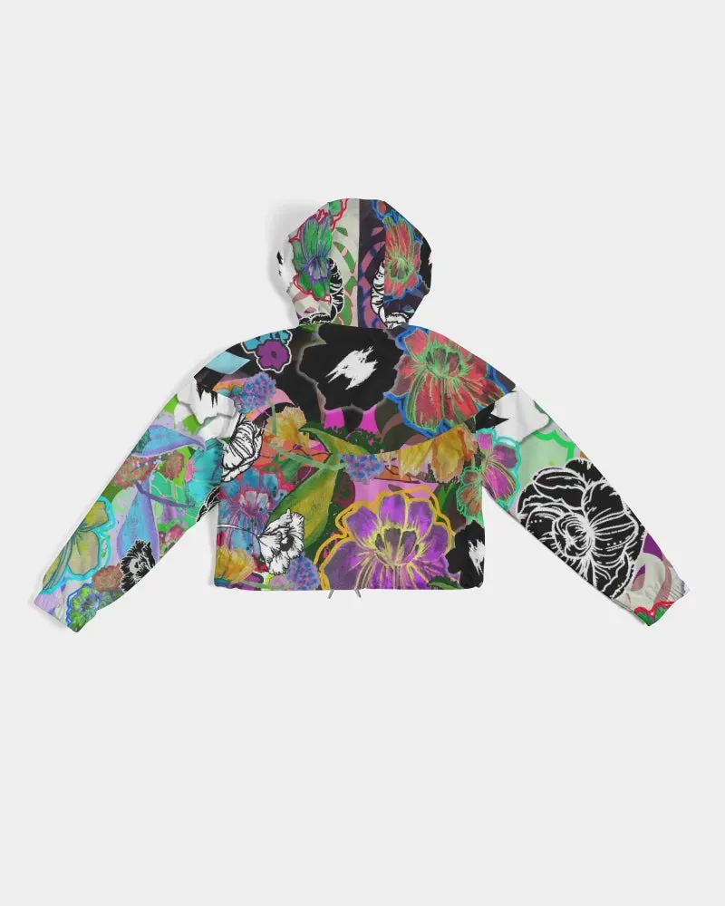 whole LOTTA flowers DOUBLE TAKE Women's Cropped Windbreaker