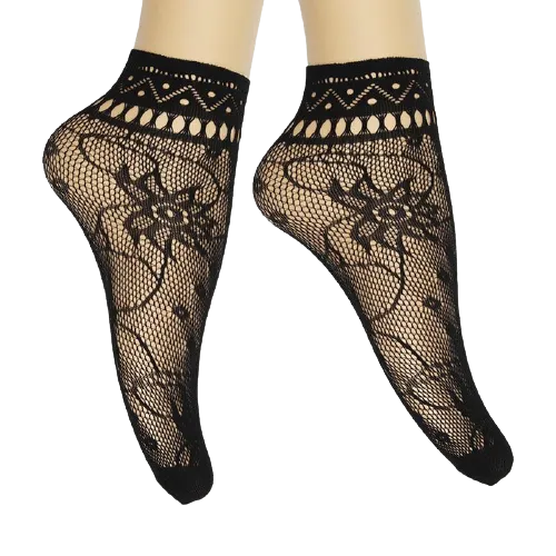 Women Mesh Silk Ultra-Thin Transparent Nylon Lace Socks