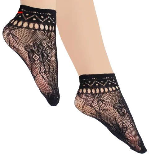 Women Mesh Silk Ultra-Thin Transparent Nylon Lace Socks