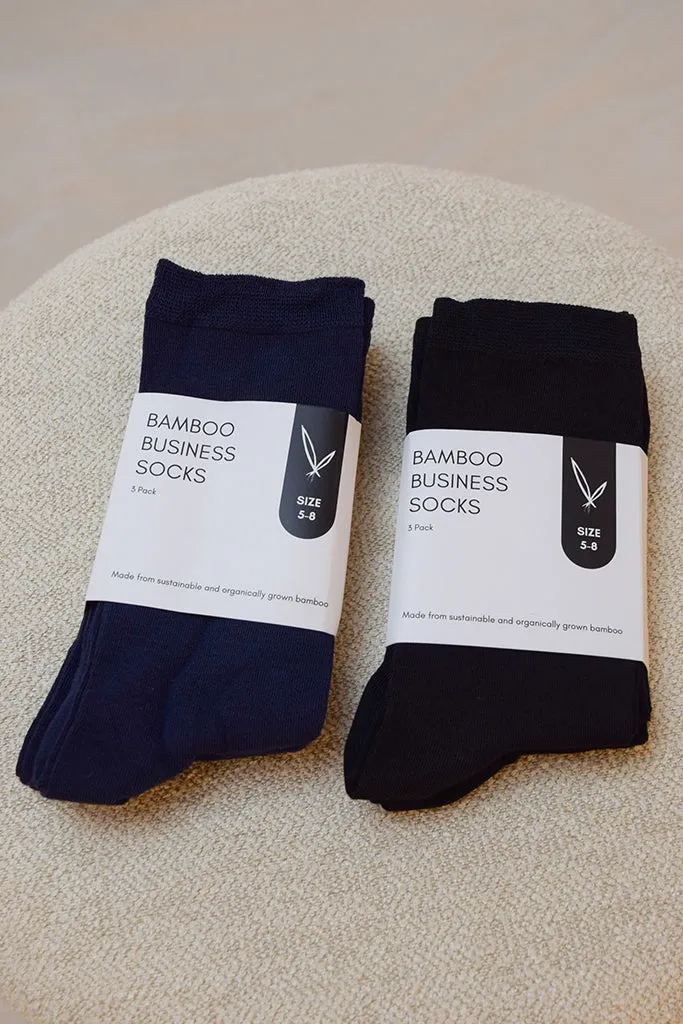 Women's Bamboo Business Socks 3 Pack - Black